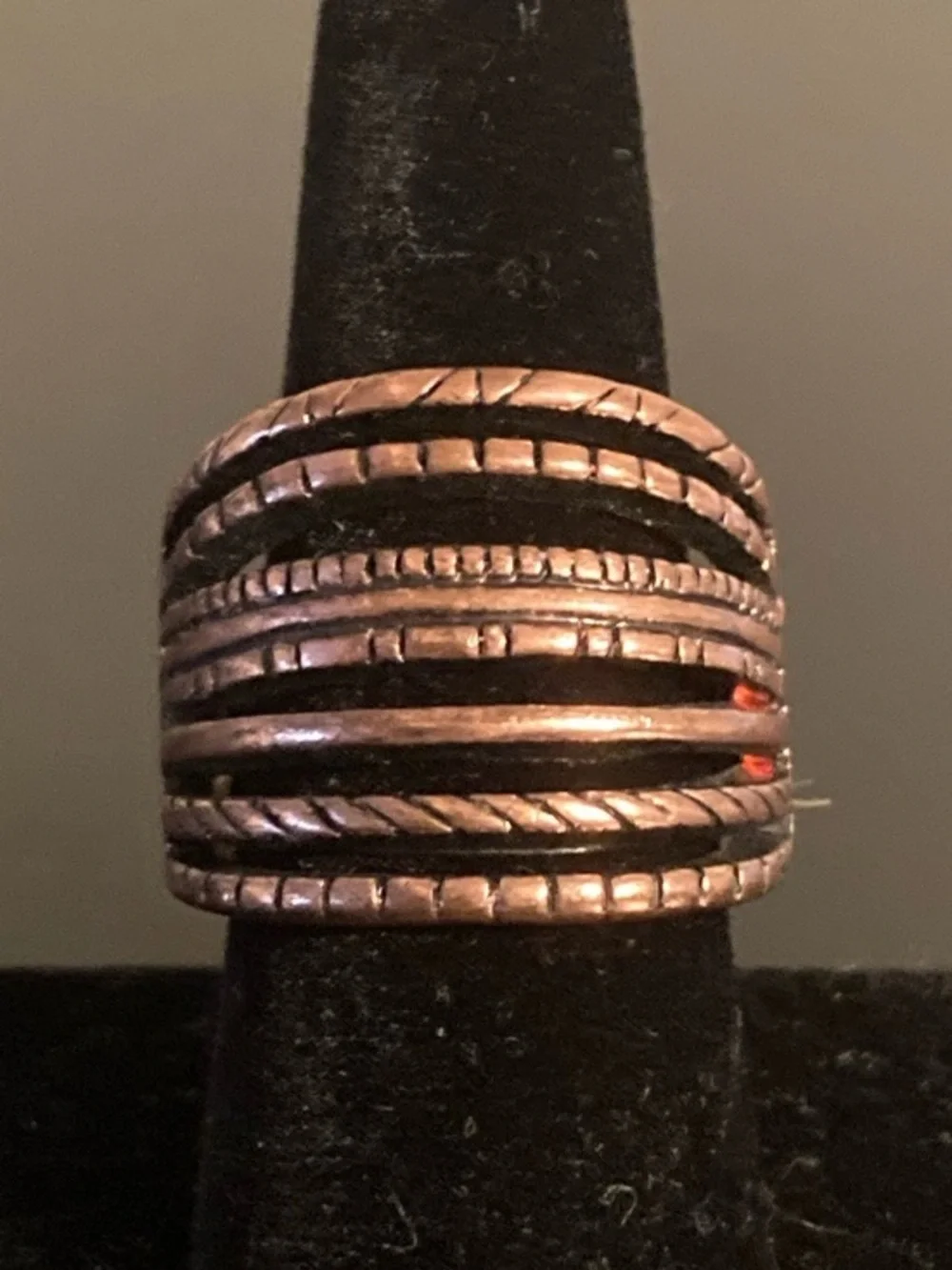 paparazzi Copper-Tone Layered Textured Band Ring